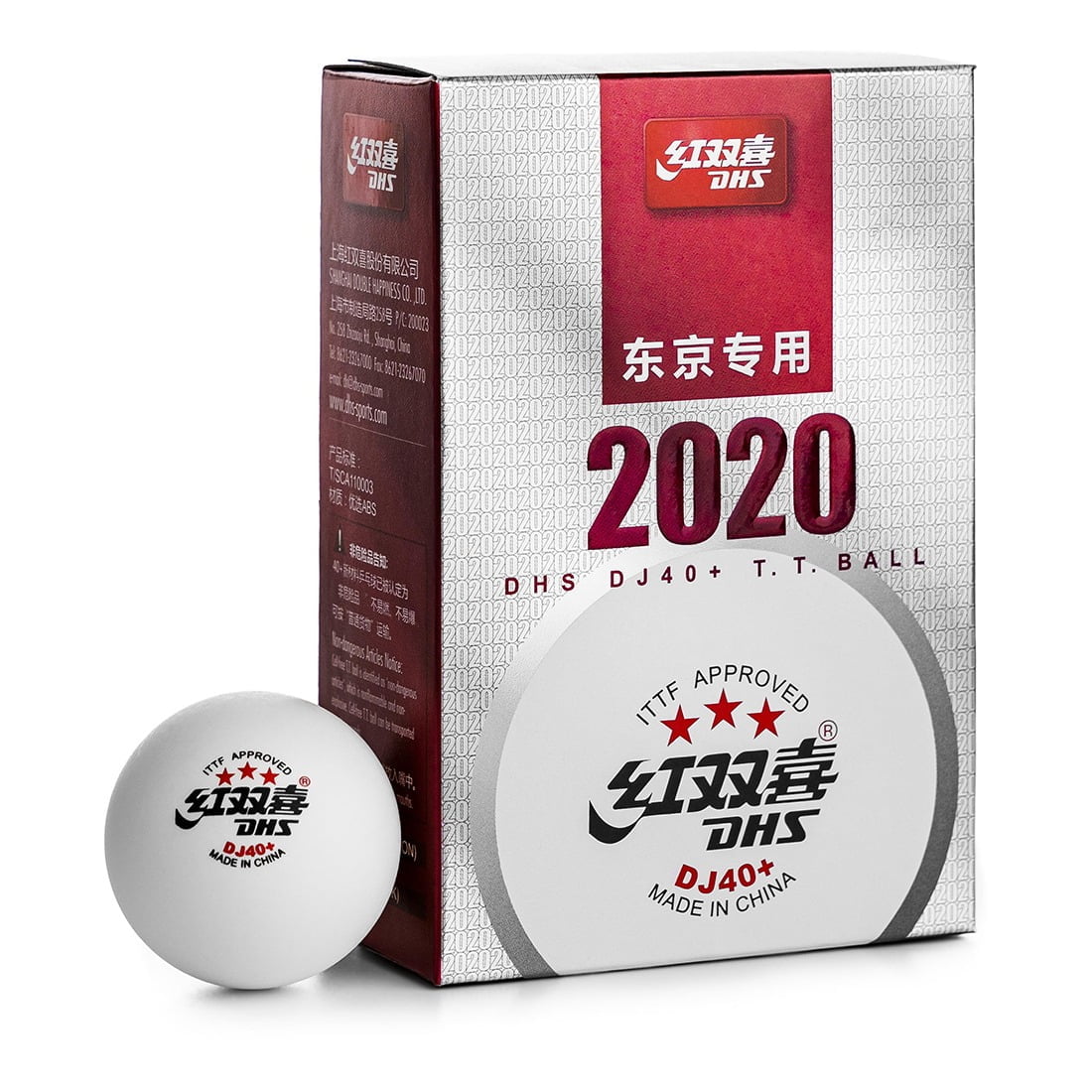 DHS DJ40+ 3 estrelas Tokyo ITTF 6 bolas